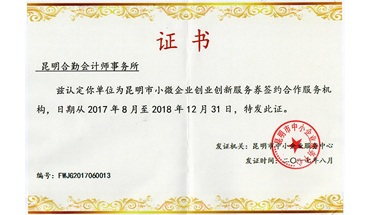 昆明市小微企业服务机构